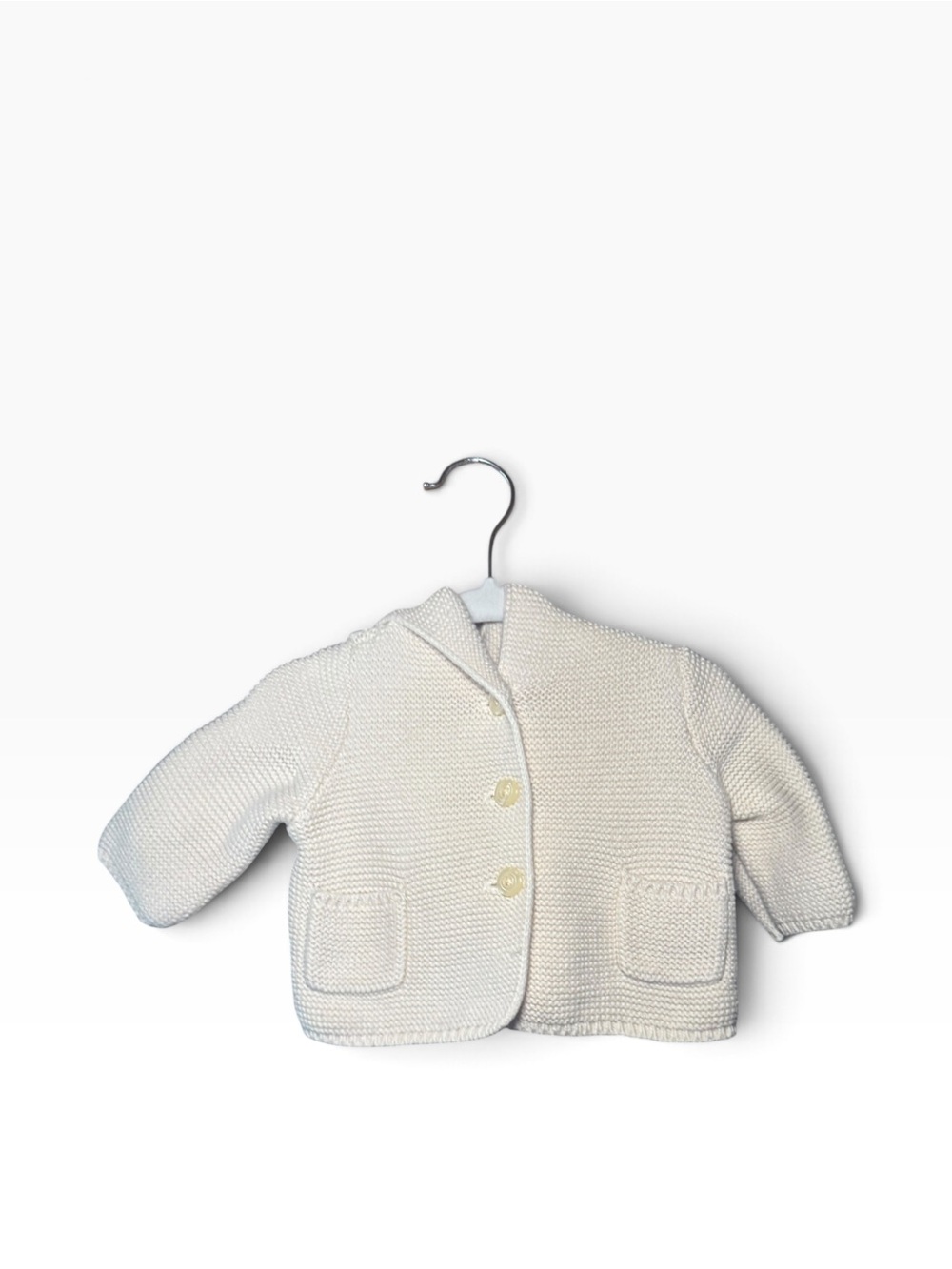 BABY GAP French Vanilla Baby Bear Cardigan 0-3 Months